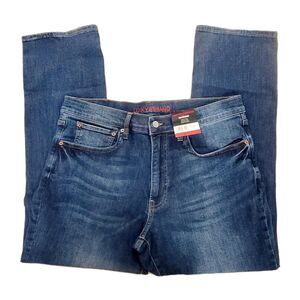 Lucky Brand 34x29 Men's 223 Straight Stretch Classic 5-Pocket Blue Denim Jeans